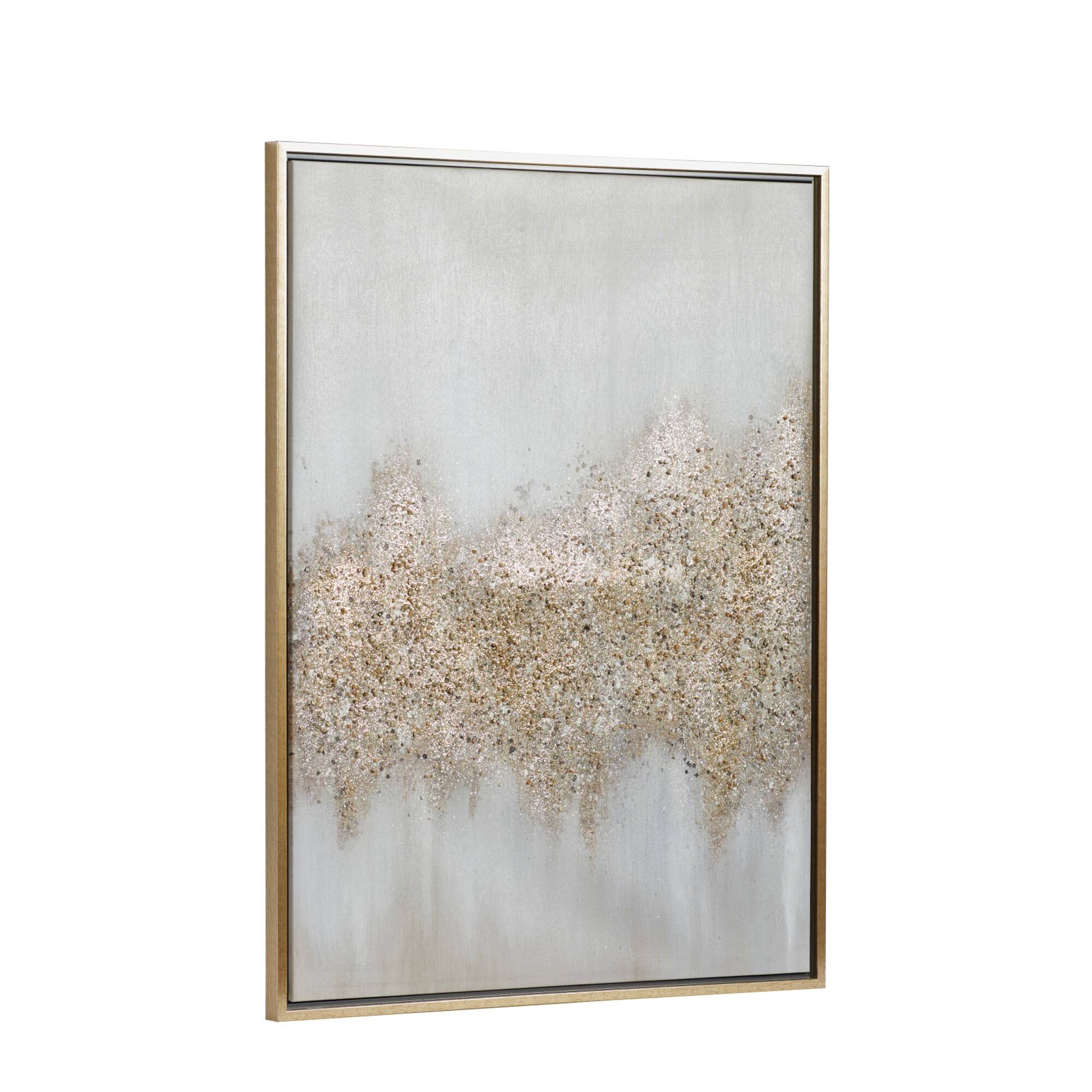 CosmoLiving by Cosmopolitan Gold Glam Abstract Canvas Wall Art